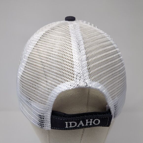 Lansing Trade Group Idaho Strapback Trucker Hat Black One Size Mesh Back - Picture 5 of 8